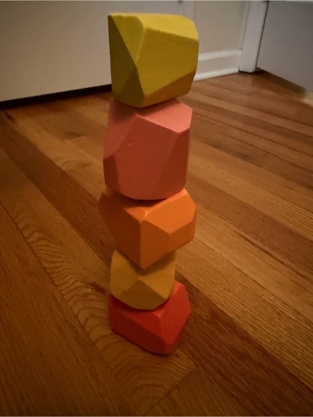 Lovevery Colorful Gem Stackers - Pink, Red, Orange, Yellow